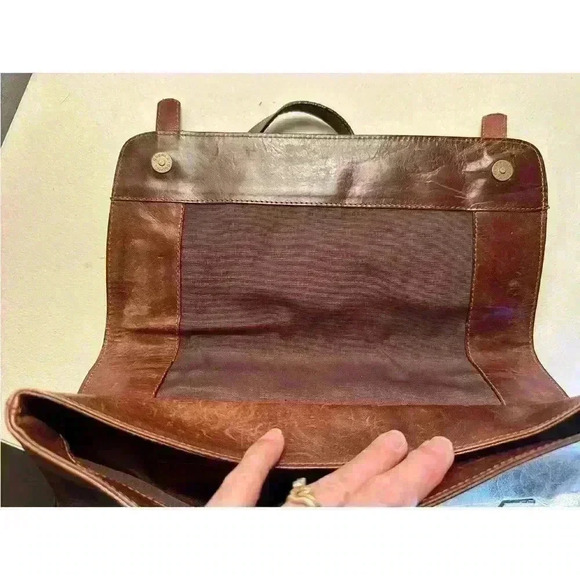 Genuine Brown Leather Purse/Handbag Made In Brazil - Picture 5 of 8